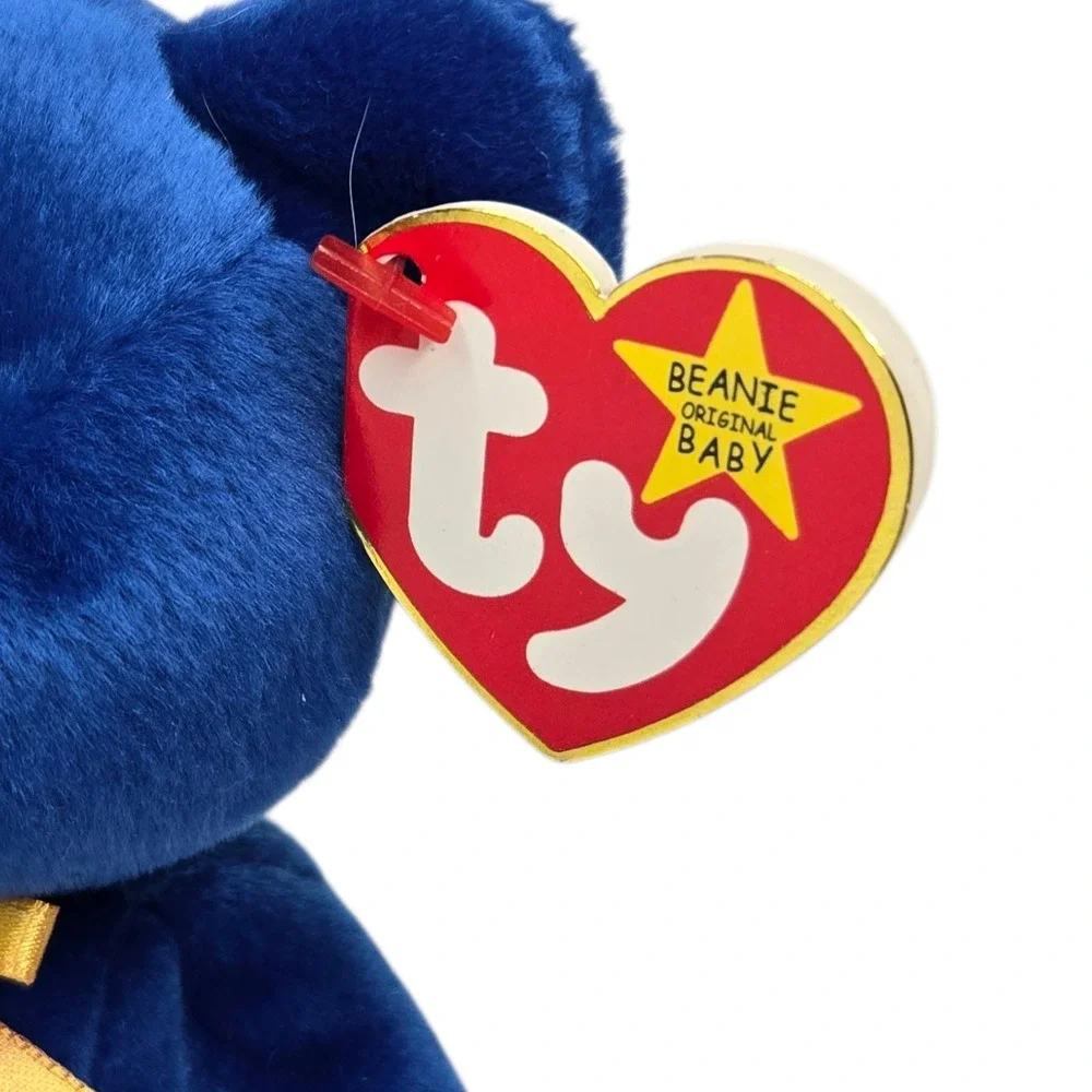 Ty Beanie Babies Clubby Teddy Bear Vintage Retro 1998 Blue 6